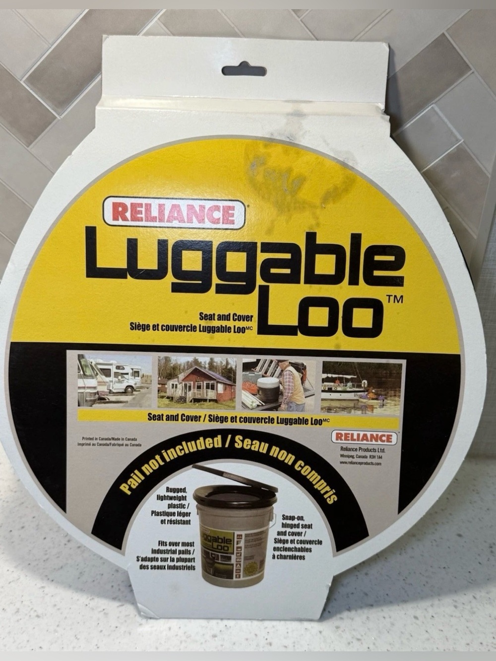 Reliance Luggable Loo Seat and Cover (Lid/Seat Only- 5gal Bucket Not Included)